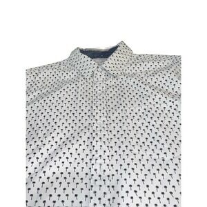 PD&C Mens Palm Tree‎ Short Sleeved Shirt Medium. Great Look With Great Comfort.